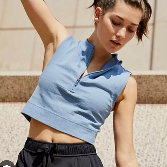 FP Movement by Free People Tops - Free People Movement Core Four Zipper Front Cropped Tank Size Small